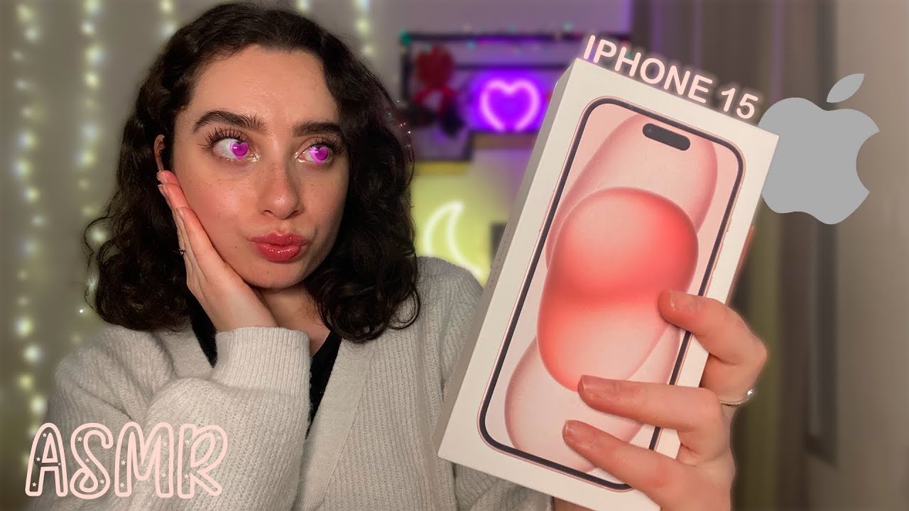 🌙 ASMR FRANÇAIS : UNBOXING ULTRA RELAXANT DE MON IPHONE 15📱🩷 #asmr #relax #unboxing #iphone