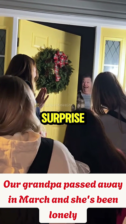 Grandchildren Gather, Surprise Grandma❤️