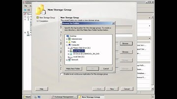 Create a New Storage Group in Exchange Server