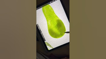 Watercolor pear tutorial on Procreate #procreate #pear #digitalart #ipad