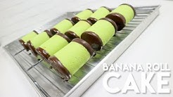 BANANA ROLL CAKE #COPYCAT ALA KARTIKA SARI DAN MAYASARI  // PANDAN ROLLCAKE WITH BANANA FILLING - Durasi: 7.30. 