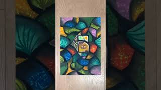 Inspiring Curve House Abstract Painting  Colorful Oil Pastel Art Demonstration