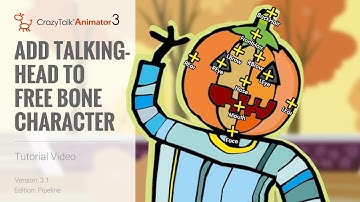 CrazyTalk Animator 3.1 Pipeline Tutorial - Add Talking Head to Free Bone Character