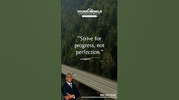 Strive for progress, not perfection