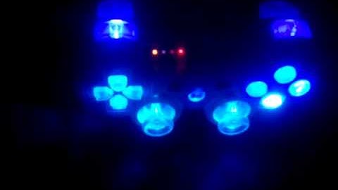 White dualshock 3 with blue leds and rapidfire mod