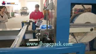 Automatic pipe coiling and strapping machine for PU,NYLON air pipe