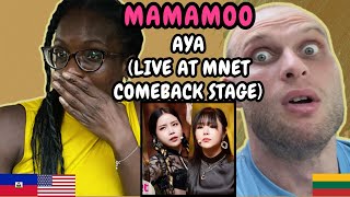 REACTION TO MAMAMOO (마마무) - AYA (Live at MNET Comeback Stage) | FIRST TIME HEARING