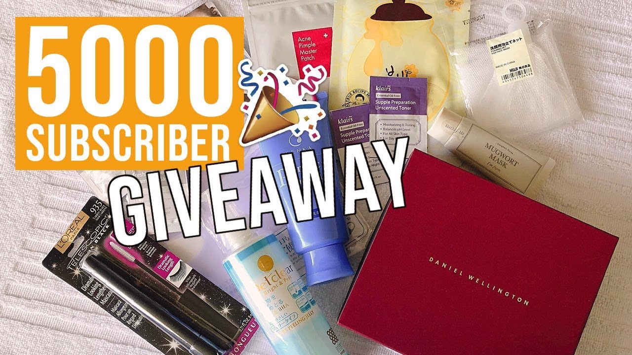*Closed* 5000 SUBSCRIBER GIVEAWAY! | J/K Beauty Goodies + Daniel Wellington Unboxing