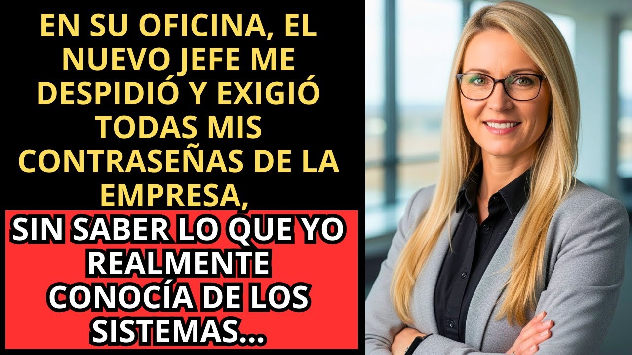 Nuevo jefe me despidió y me exigió todas mis contraseñas… pero en 2 horas le destruyó su carrera...