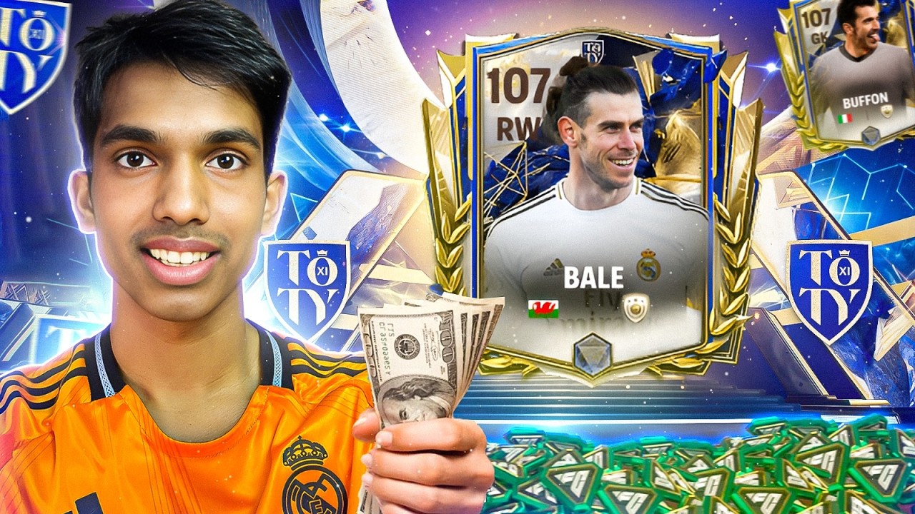 I GOT 107 GARETH BALE IN TOTY PACK OPENING! - FC MOBILE