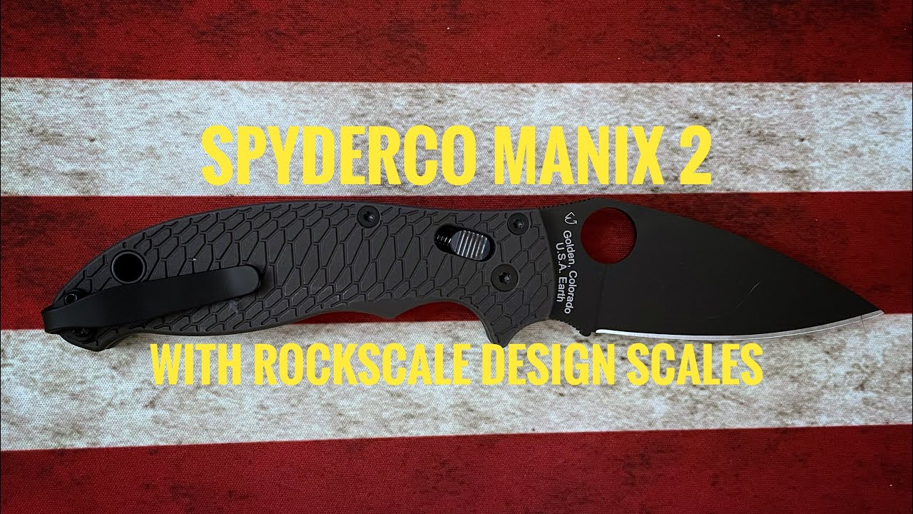Spyderco Manix 2 with Rockscale Design Linerless Scales!