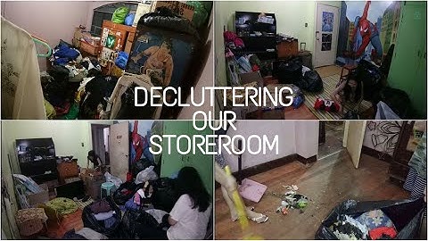 DECLUTTERING l ORGANIZING l CLEANING OUR STORE ROOM l TIMELAPSE | Caroline