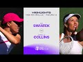 Iga Swiatek vs. Danielle Collins | 2024 Indian Wells Round 2 | WTA Match Highlights