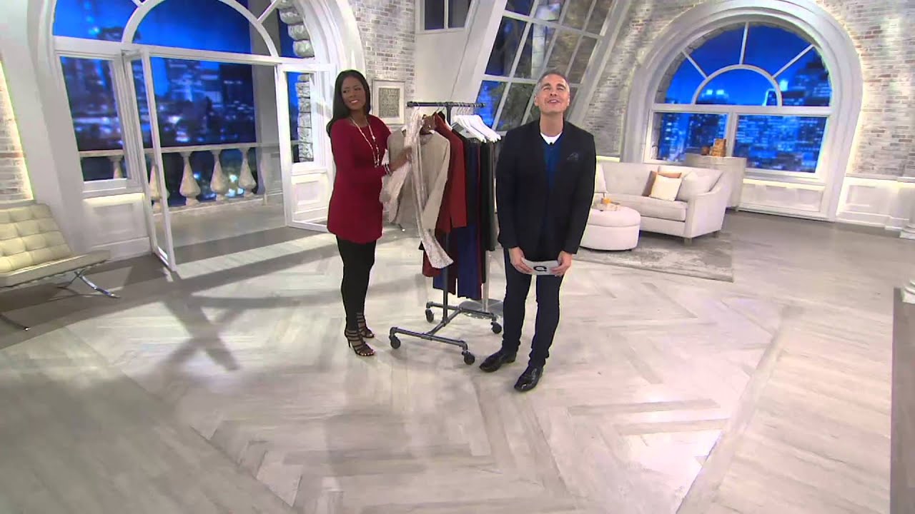 Susan Graver Butterknit Long Sleeve Top with Burnout Velvet Scarf with Alberti Popaj