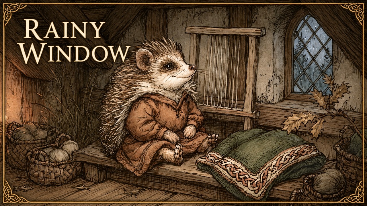 Peaceful Celtic Fantasy Music for Sleep & Calm 🍂 The Hedgehog Weaver’s Rainy Window
