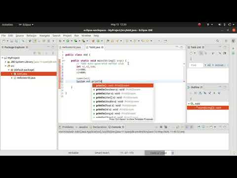 Sum of numbers in Java -Eclipse