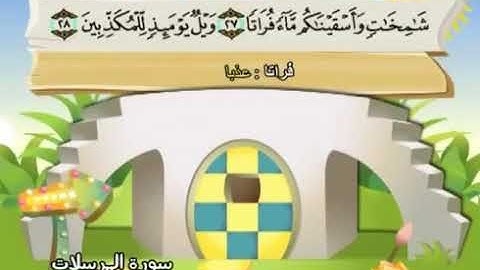 سورة  المرسلات    77    كاملة  بمعانى الكلمات بترديد الاطفال الشيخ  صديق  المنشاوي   Al Mursalat360P
