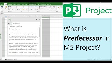 What is Predecessor in MS Project?