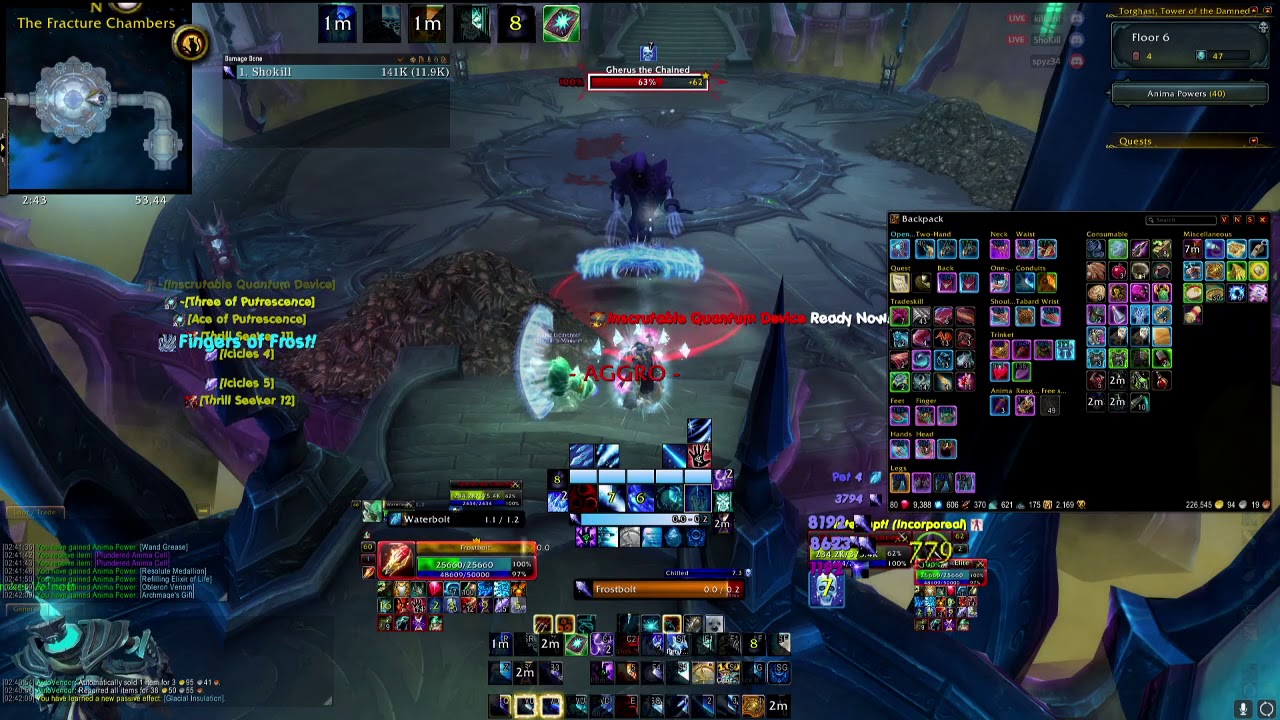 Frost Mage Torghast, Time Warp Buff x 3, Frost Bolt Buff x4... Lol (Level 7)