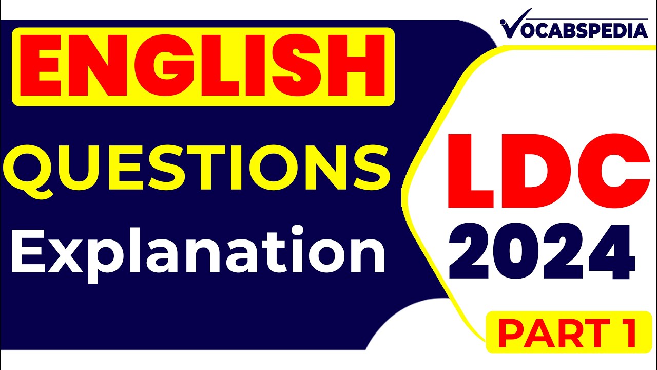 TRIVANDRUM LDC ENGLISH QUESTIONS EXPLANATION  | ENGLISH GRAMMAR | VOCABSPEDIA
