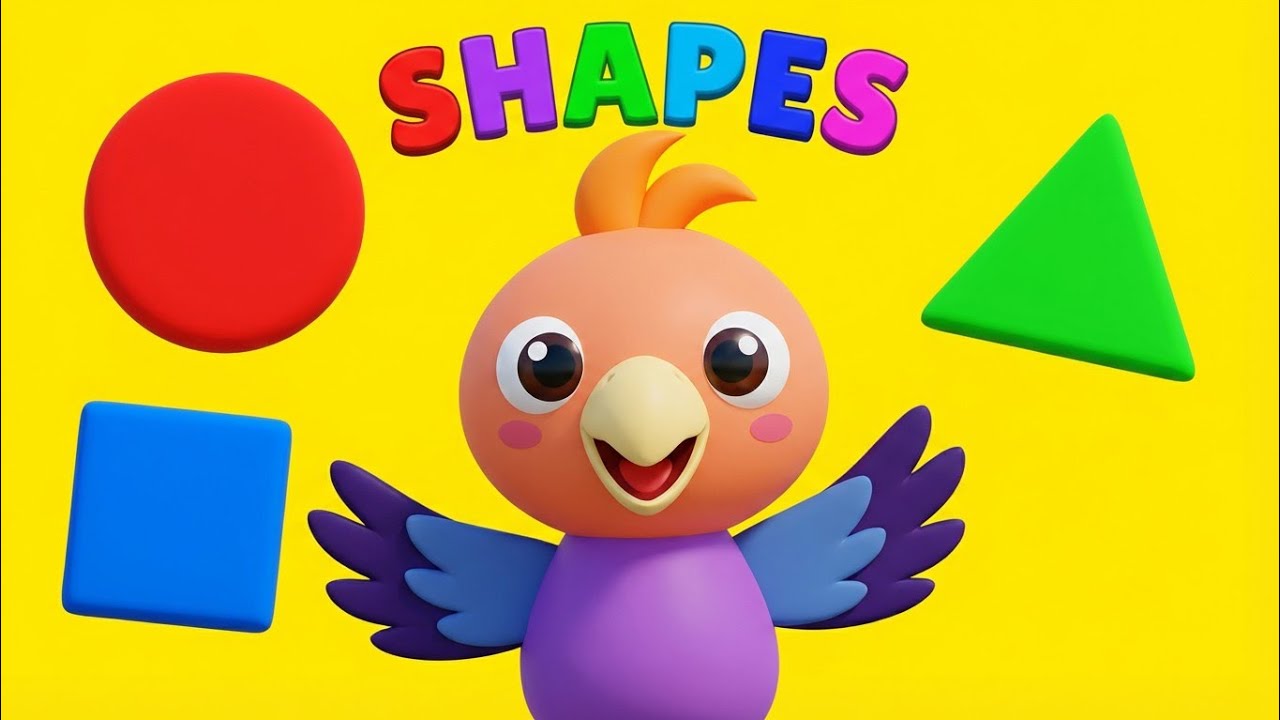 Shapes Song 🔺🟢 for Kids | Learn Circle, Square & Triangle with Dodo 🐦 ...
