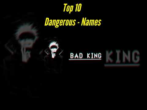 Top 10 Dangerous Names For Free Fire | Top 10 Attitude Names