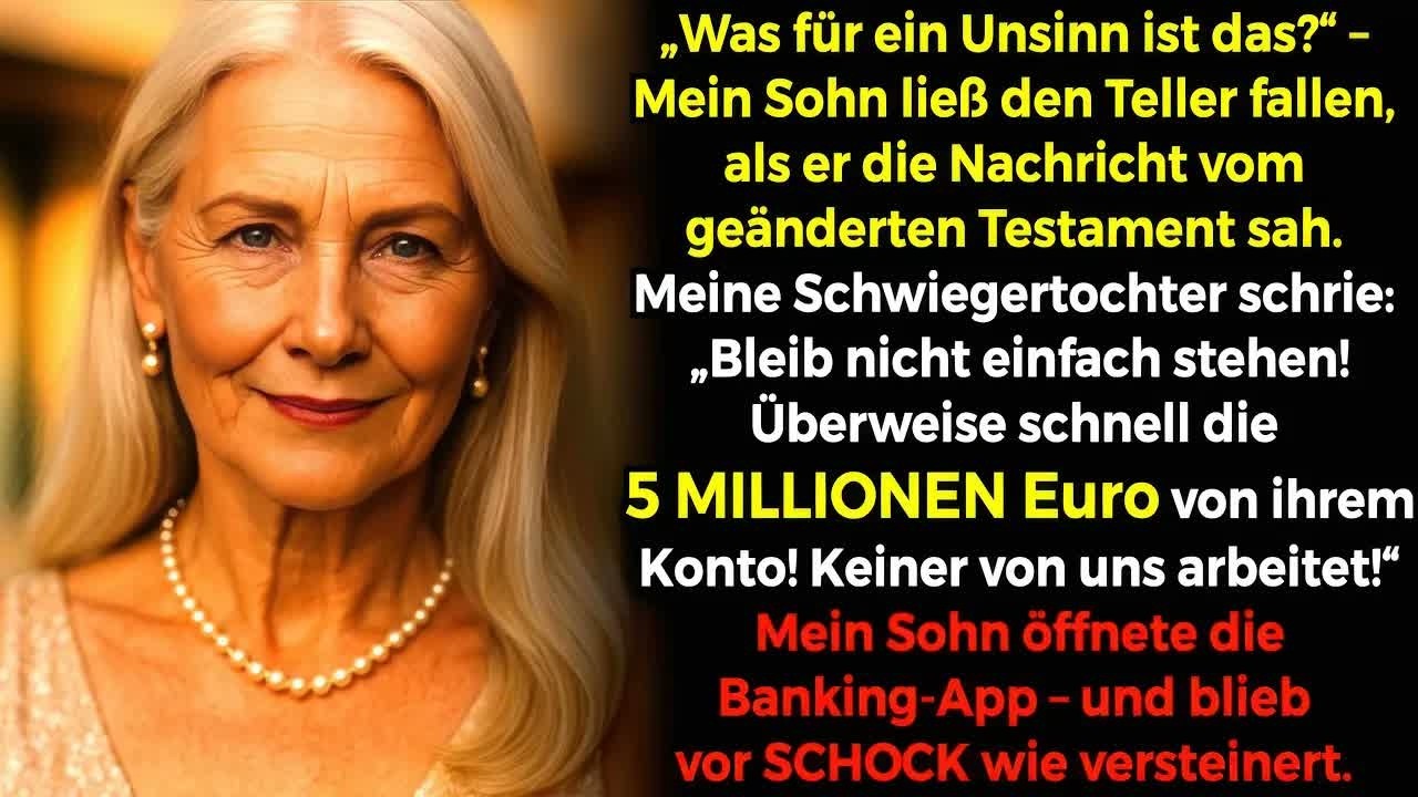 „Ziehe schnell die 5 Millionen Euro von seinem Konto ab – keiner von uns arbeitet!“ Dieser Satz meiner Schwiegertochter Dana ließ mir das Blut in den Adern gefrieren. Ich stand im Türrahmen, mein...