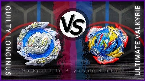 GUILTY LONGINUS.Kr.MDs-2 VS ULTIMATE VALKYRIE.Lg.V’-9| ON REAL LIFE BEYBLADE STADIUM