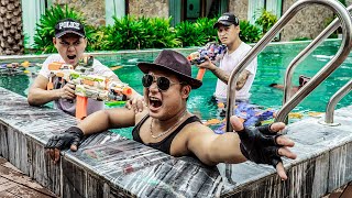 SEAL X Nerf War : SWAT Warriors Nerf Guns Fight Enemy In Dr Lee Crazy's Birthday Party