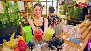 Bangkok Famous Smoothie Girl Very Beautiful and Friendly/ Angel Melon Smoothie