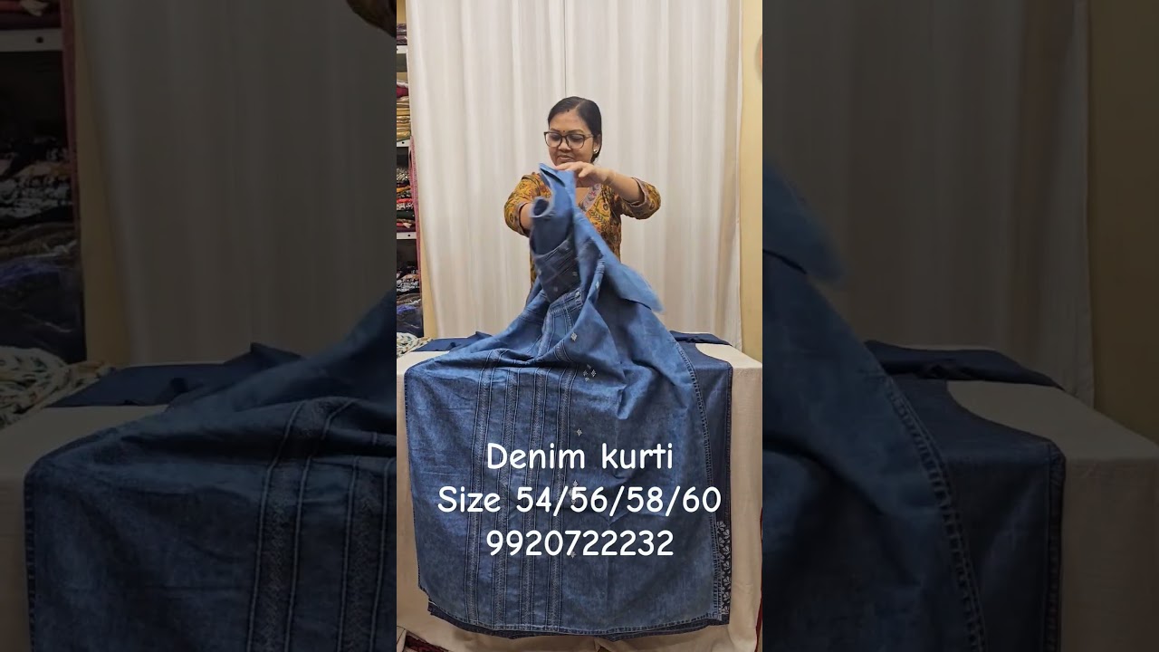 Plus size denim kurti 