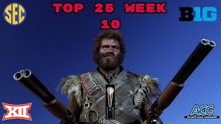 CFB Top 25 week 10 edition