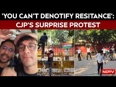CJP Leaders Jump Jantar Mantar Gate, Stage Flash Protest Before Detention By Delhi Police