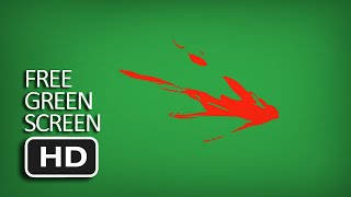 Free Green Screen - Blood Splash Cartoon