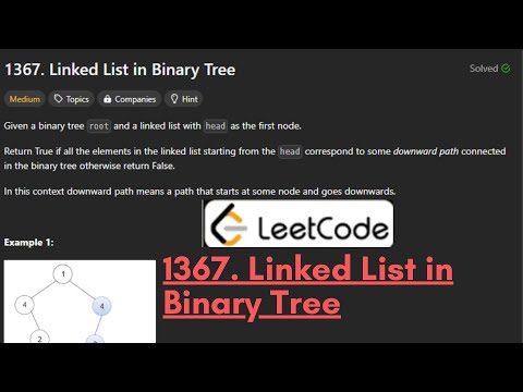 1367. Linked List in Binary Tree | Leetcode | Editorial #dailychallenge #leetcode #datastructure