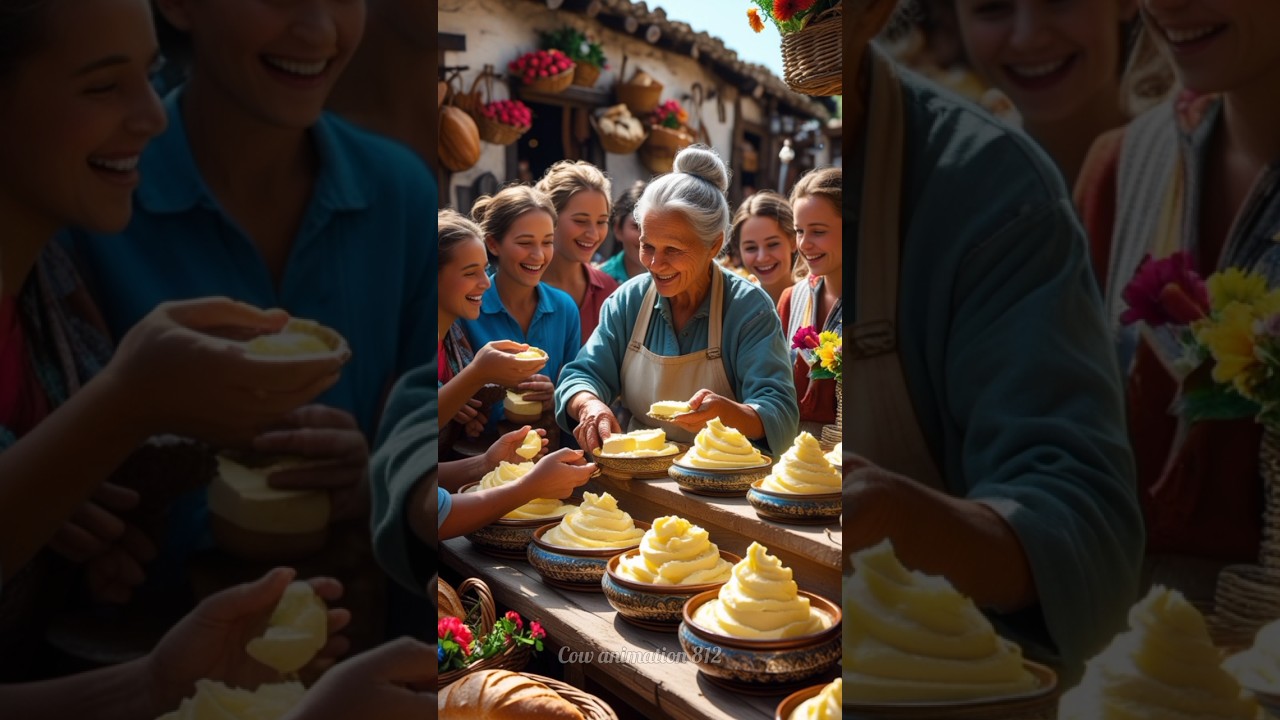 Grandmother became rich by making fresh butter from goat milk 😭 