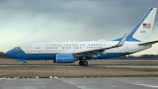Boeing C-40Bb737-700 01-0015 Landing And Departing Porter County Regional Airport Kvpz