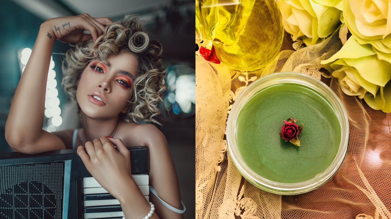 DIY Hair Cream for Dry Hair كريم حمام زيت للشعر الهايش والجاف بزبدة الشيا وشمع النحل والزيوت المغذية