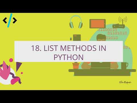 Python for Data Science- 18. List methods in python (append, insert, pop, remove | Python in Hindi