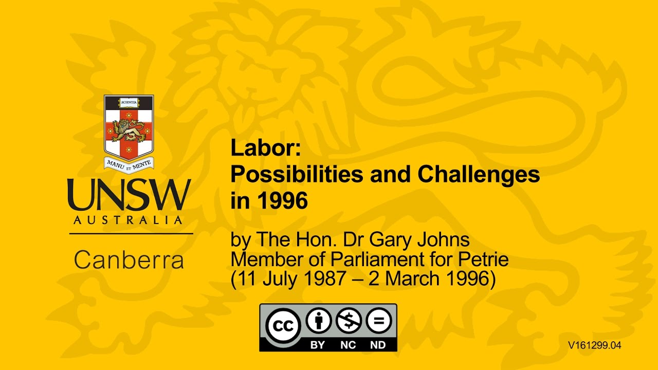 Labor: Possibilities and Challenges in 1996 by Dr Gary Johns