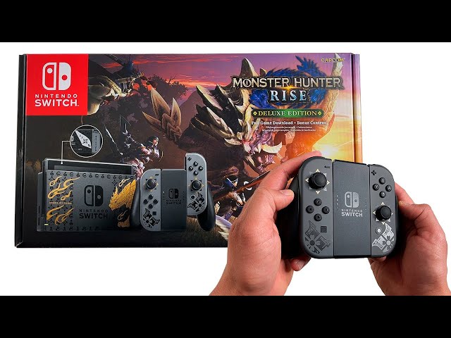Nintendo Switch Monster Hunter Rose Deluxe Edition Console Bundle -  Unboxing & Gameplay - YouTube
