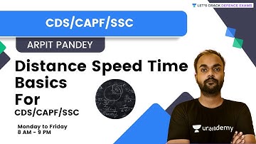 Distance Time Speed - Basics | Target CDS/AFCAT/CAPF/SSC 2022 | Arpit Pandey