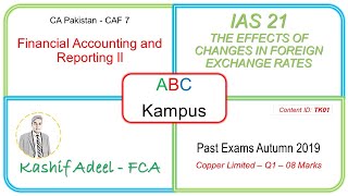 PE Q&A Copper Limited | ICAP Autumn 2019 | IAS 21 (TK01)