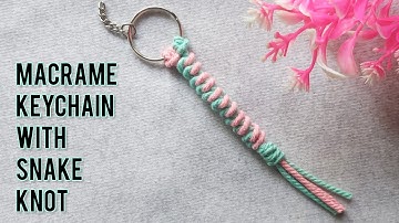 How to make Snake Knot | Macrame Keychain | Simple and Easy Snake Knot Keychain | Macrame Bag Charm