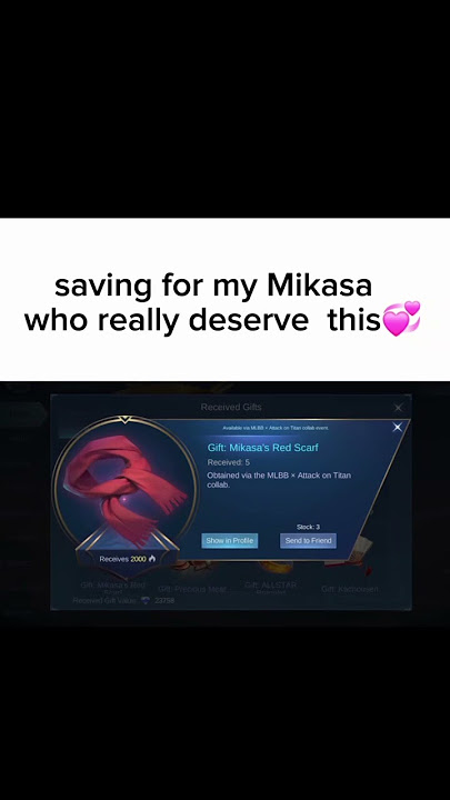 Will you be my Mikasa? #mlbb #eren #mikasa