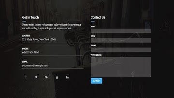 Responsive Contact Us Design tutorial Using HTML5 and CSS3 grid system