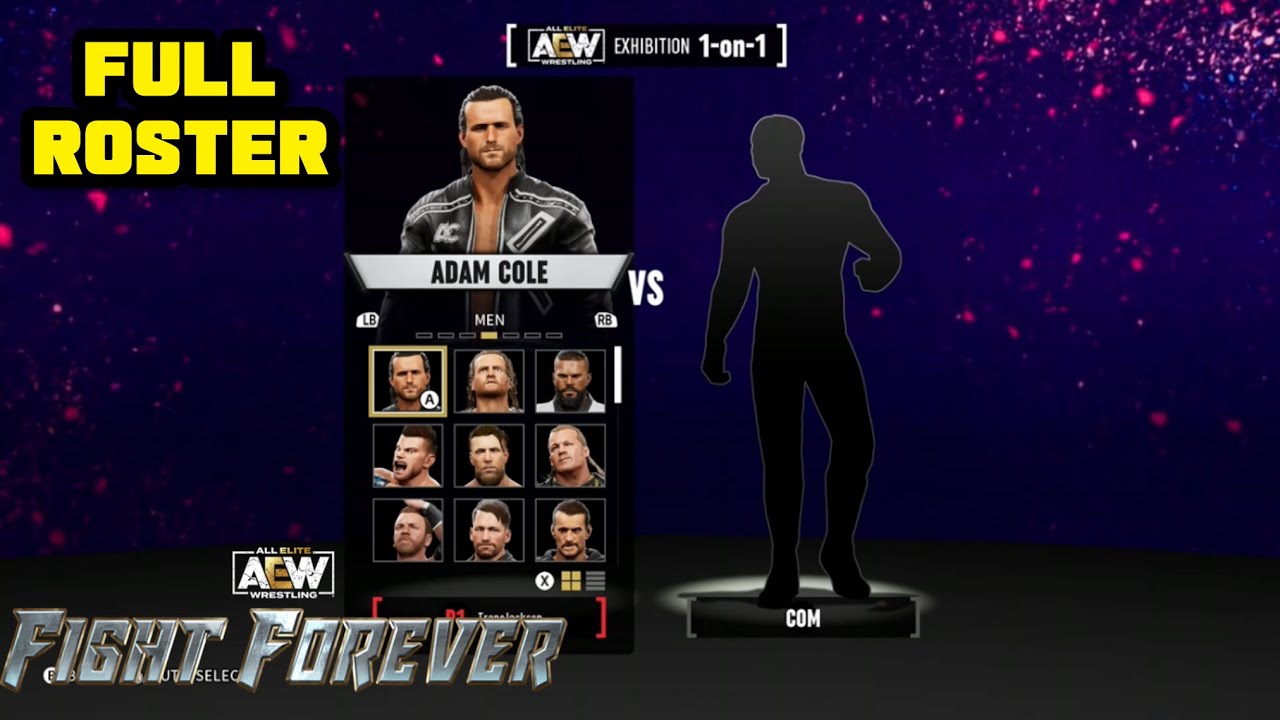 AEW Fight Forever Full Roster