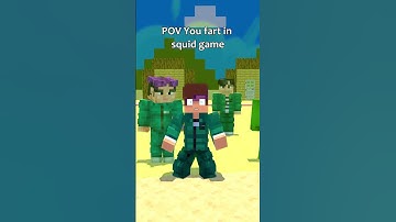 POV You Fart in Squid game  - JJ and Mikey #minecraft #funny #trending #jjandmikey