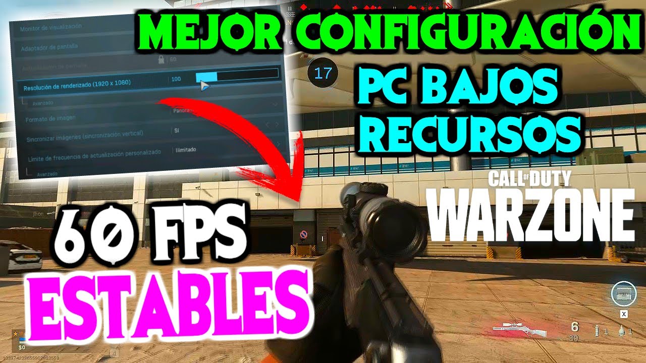 LA MEJOR CONFIGURACIÓN GRÁFICA PARA WARZONE (PC BAJOS RECURSOS) SIN