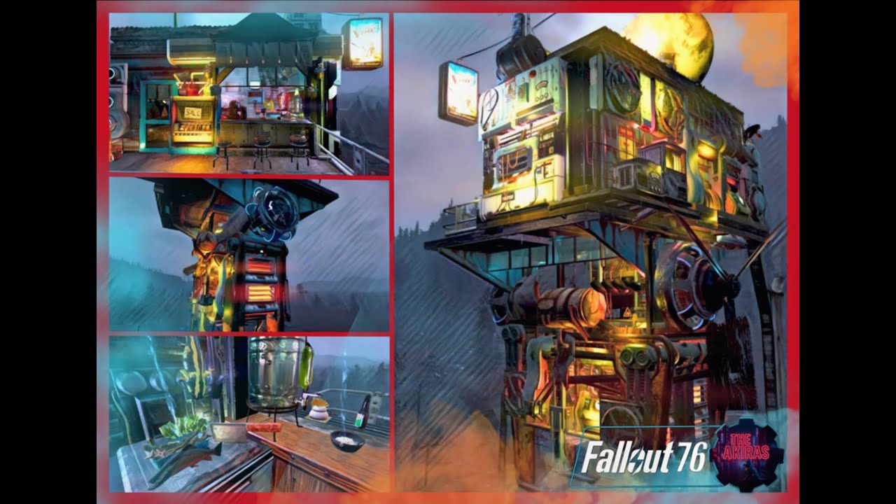 Fallout 76 Camp Build : Cyber Izakaya